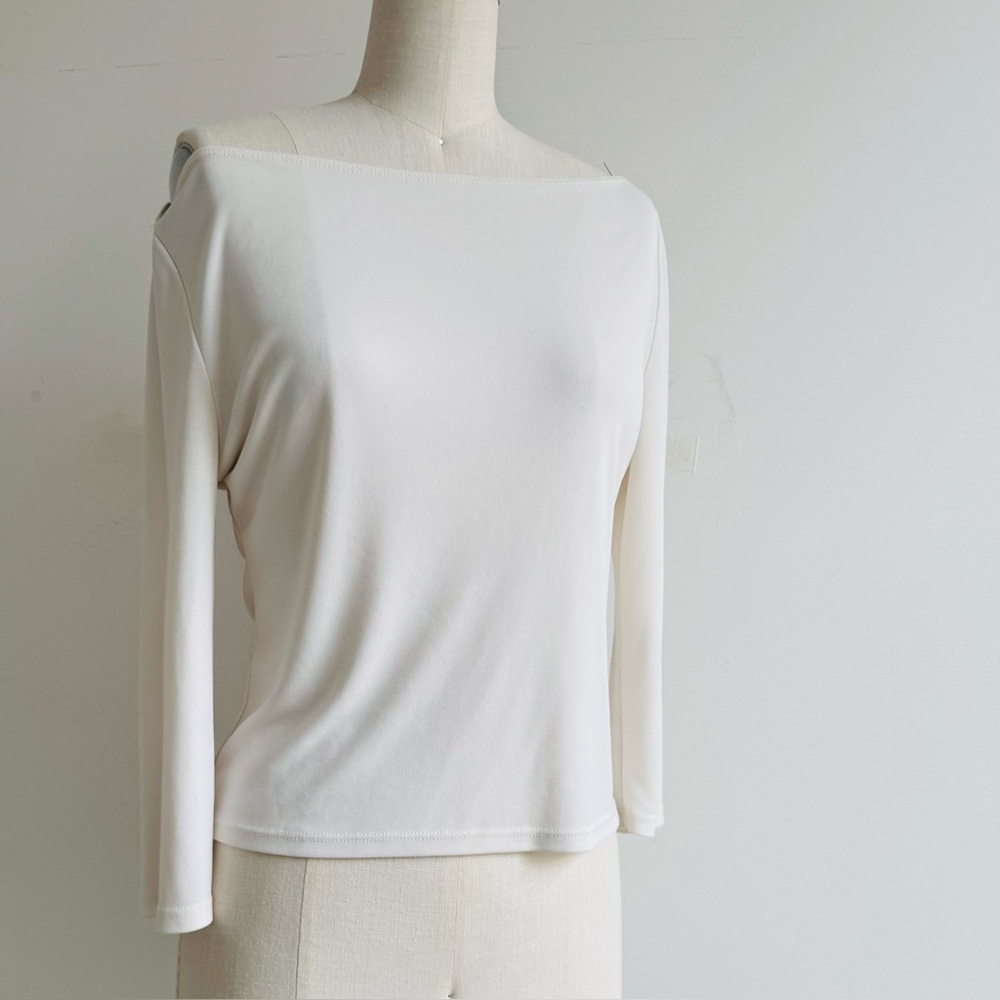 Guess 1996 boatneck off-white top💎pristine